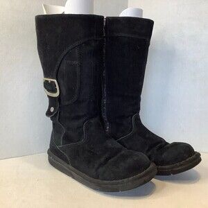 Women's UGG Cargo III Suede Boots Side Zip Black Size 7 #F30081